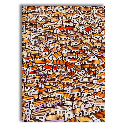 VILLAGE - Quadro stampato su Canvas e montato su telaio in legno - PlastiWood (14558712)