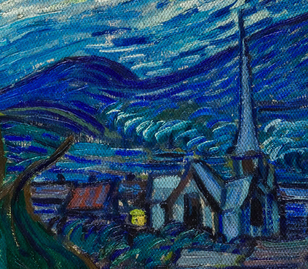Vincent Van Gogh- Notte Stellata - Quadro Canvas su telaio in legno - PlastiWood (14558719)