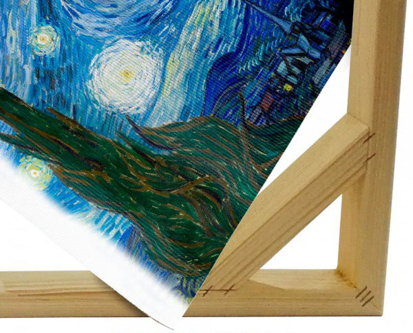 Vincent Van Gogh- Notte Stellata - Quadro Canvas su telaio in legno - PlastiWood (14558721)