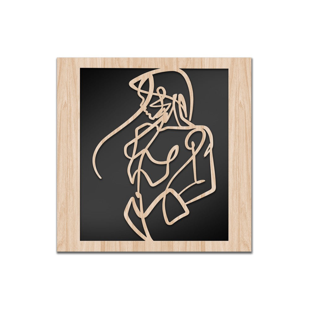 WOMAN LINES - Quadro arredo LASERCUT composito Legno e PVC - PlastiWood (14558880)