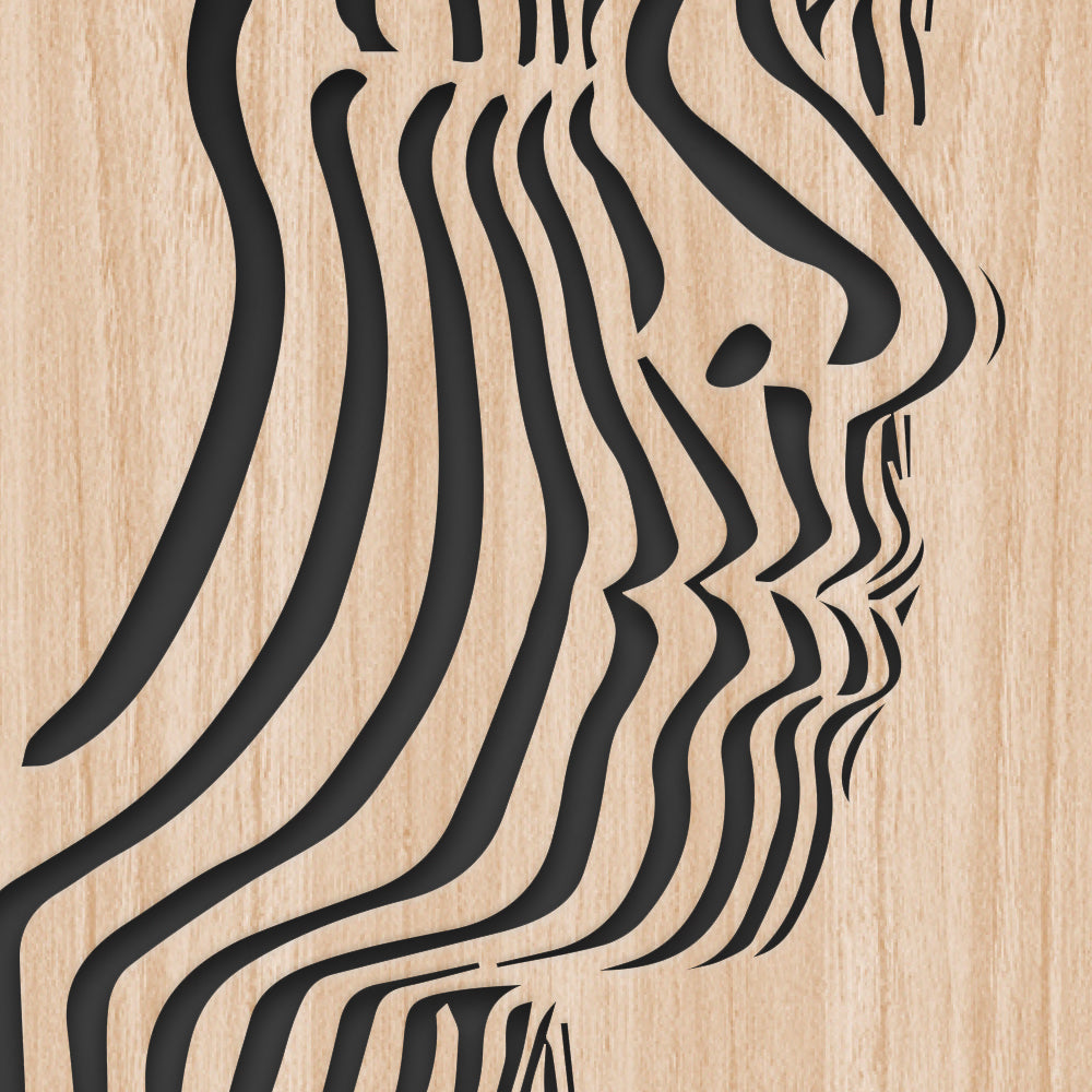 WOMAN PROFILE - Quadro arredo LASERCUT composito Legno e PVC - PlastiWood (14558899)