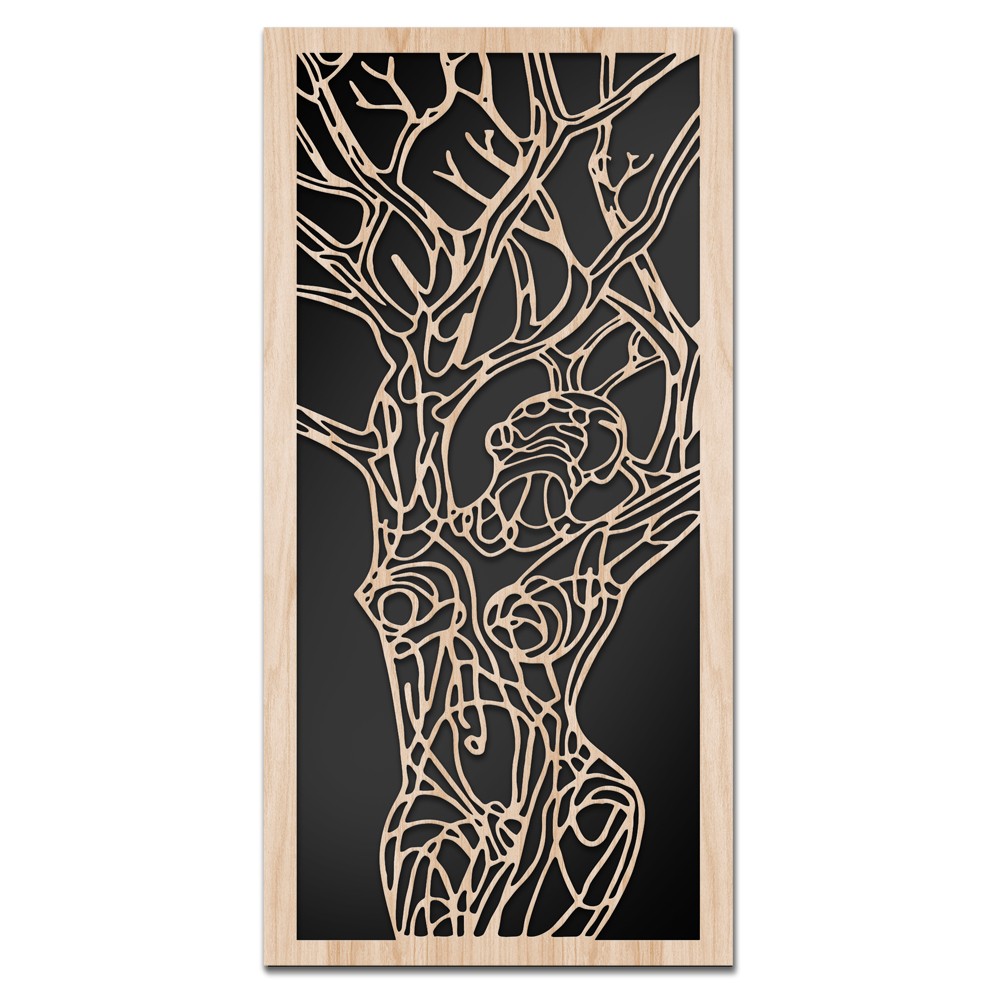 WOMAN TREE - Quadro arredo LASERCUT composito Legno e PVC - PlastiWood (14558904)