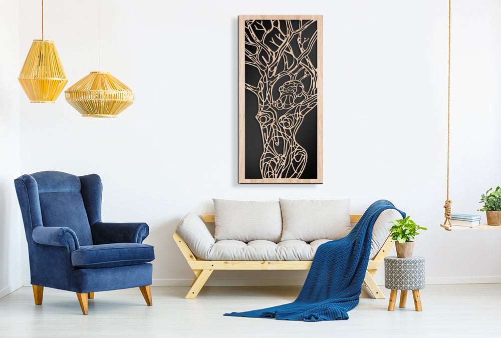 WOMAN TREE - Quadro arredo LASERCUT composito Legno e PVC - PlastiWood (14558905)