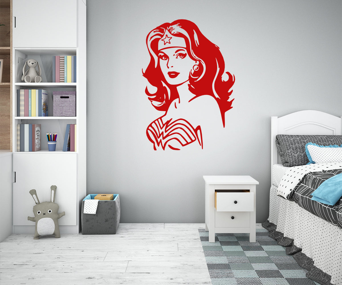 WONDER WOMAN - Adesivo murale wall sticker in vinile 55x80 cm - PlastiWood (14558919)